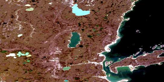 Montreal Island Satellite Map 066P16 at 1:50,000 scale - National Topographic System of Canada (NTS) - Orthophoto