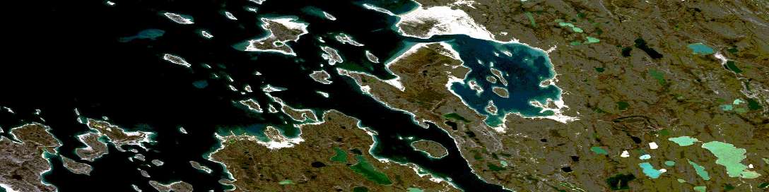 Longfellow Inlet Satellite Map 067A03 at 1:50,000 scale - National Topographic System of Canada (NTS) - Orthophoto