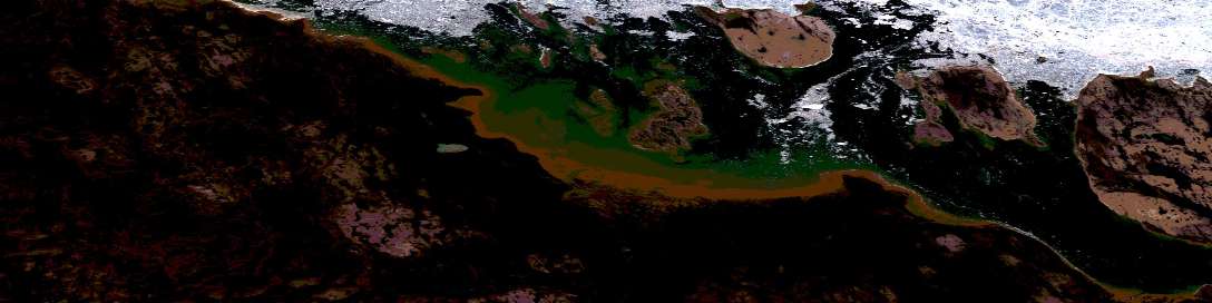 Air photo: Cloette Island Satellite Image map 067F12 at 1:50,000 Scale
