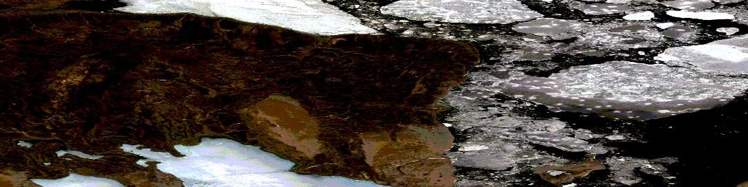 Crozier Strait Satellite Map 068H10 at 1:50,000 scale - National Topographic System of Canada (NTS) - Orthophoto