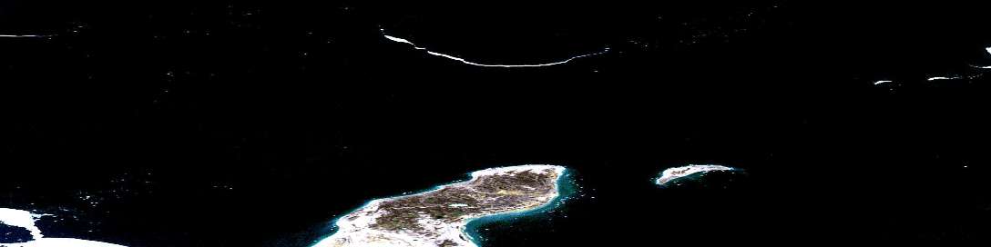 Crozier Island Satellite Map 068H16 at 1:50,000 scale - National Topographic System of Canada (NTS) - Orthophoto