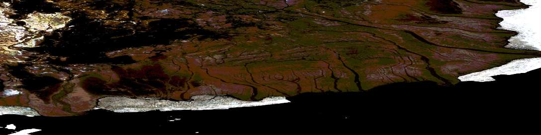 Cape Nathorst Satellite Map 069D13 at 1:50,000 scale - National Topographic System of Canada (NTS) - Orthophoto