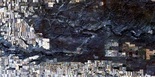 Air photo: Badland Lake Satellite Image map 072F08 at 1:50,000 Scale