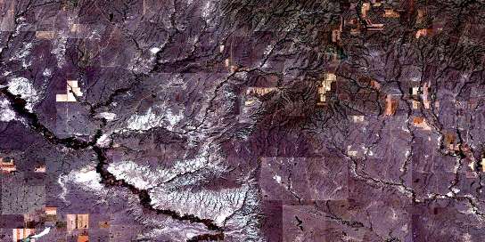 Wideview Satellite Map 072G03 at 1:50,000 scale - National Topographic System of Canada (NTS) - Orthophoto