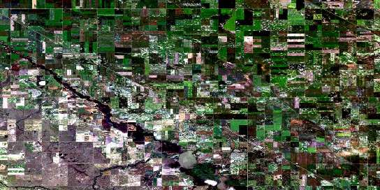 Lang Satellite Map 072H16 at 1:50,000 scale - National Topographic System of Canada (NTS) - Orthophoto