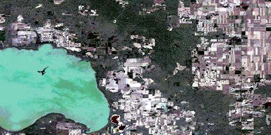 Air photo: Old Wives Lake Satellite Image map 072I04 at 1:50,000 Scale