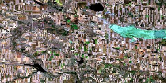 Herbert Satellite Map 072J06 at 1:50,000 scale - National Topographic System of Canada (NTS) - Orthophoto