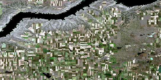 Main Centre Satellite Map 072J11 at 1:50,000 scale - National Topographic System of Canada (NTS) - Orthophoto