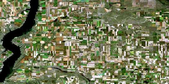 Air photo: Riverhurst Satellite Image map 072J15 at 1:50,000 Scale