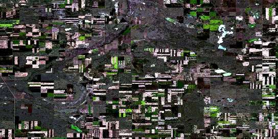 Esther Satellite Map 072M09 at 1:50,000 scale - National Topographic System of Canada (NTS) - Orthophoto