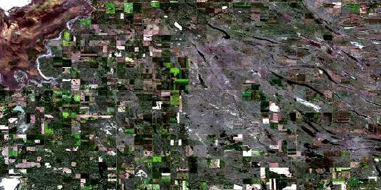 Air photo: Bloor Lake Satellite Image map 072M13 at 1:50,000 Scale