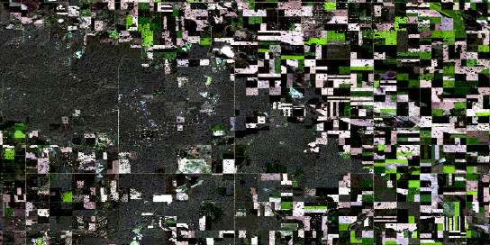 Fusilier Satellite Map 072N13 at 1:50,000 scale - National Topographic System of Canada (NTS) - Orthophoto