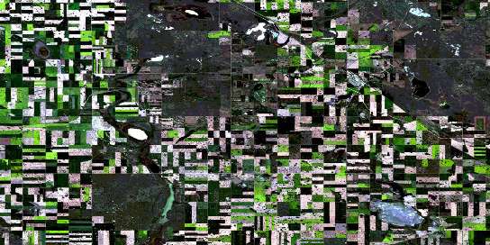 Kerrobert Satellite Map 072N14 at 1:50,000 scale - National Topographic System of Canada (NTS) - Orthophoto