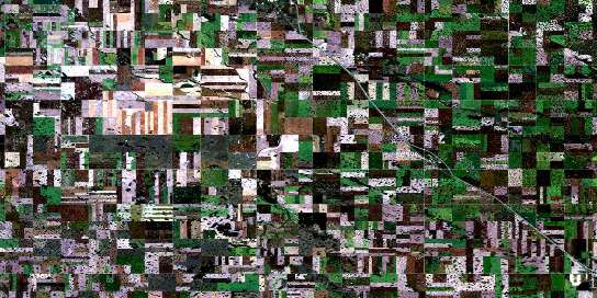 Air photo: Bladworth Satellite Image map 072O08 at 1:50,000 Scale