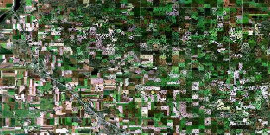 Hanley Satellite Map 072O09 at 1:50,000 scale - National Topographic System of Canada (NTS) - Orthophoto
