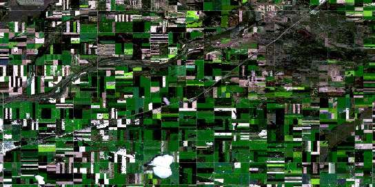 Rosetown Satellite Map 072O12 at 1:50,000 scale - National Topographic System of Canada (NTS) - Orthophoto