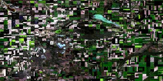 Feudal Satellite Map 072O13 at 1:50,000 scale - National Topographic System of Canada (NTS) - Orthophoto