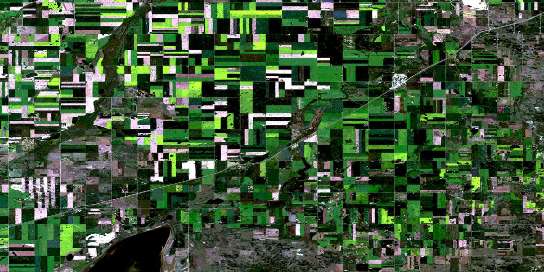 Delisle Satellite Map 072O14 at 1:50,000 scale - National Topographic System of Canada (NTS) - Orthophoto