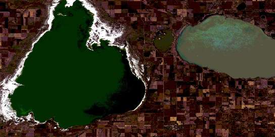 Wynyard Satellite Map 072P16 at 1:50,000 scale - National Topographic System of Canada (NTS) - Orthophoto