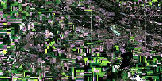 Asquith Satellite Map 073B03 at 1:50,000 scale - National Topographic System of Canada (NTS) - Orthophoto