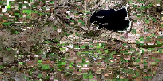 Hafford Satellite Map 073B11 at 1:50,000 scale - National Topographic System of Canada (NTS) - Orthophoto