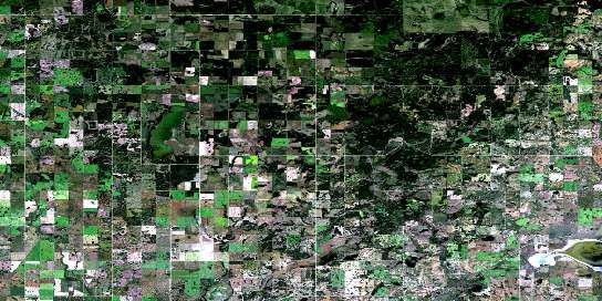 Krydor Satellite Map 073B14 at 1:50,000 scale - National Topographic System of Canada (NTS) - Orthophoto