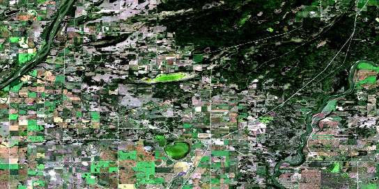 Air photo: Duck Lake Satellite Image map 073B16 at 1:50,000 Scale