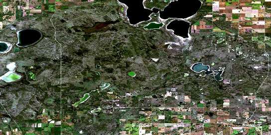 Eyehill Creek Satellite Map 073C12 at 1:50,000 scale - National Topographic System of Canada (NTS) - Orthophoto