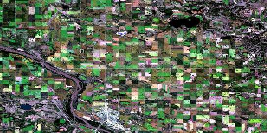 North Battleford Satellite Map 073C16 at 1:50,000 scale - National Topographic System of Canada (NTS) - Orthophoto