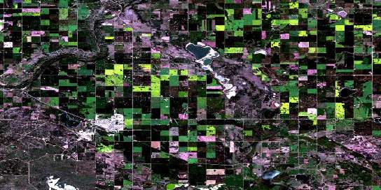 Wainwright Satellite Map 073D15 at 1:50,000 scale - National Topographic System of Canada (NTS) - Orthophoto
