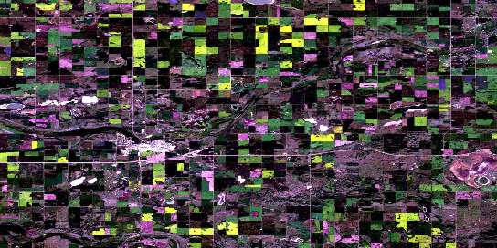 Vermilion Satellite Map 073E07 at 1:50,000 scale - National Topographic System of Canada (NTS) - Orthophoto