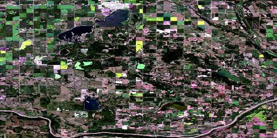 St Paul Satellite Map 073E14 at 1:50,000 scale - National Topographic System of Canada (NTS) - Orthophoto