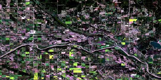 Elk Point Satellite Map 073E15 at 1:50,000 scale - National Topographic System of Canada (NTS) - Orthophoto