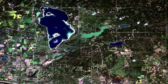 Air photo: Frog Lake Satellite Image map 073E16 at 1:50,000 Scale
