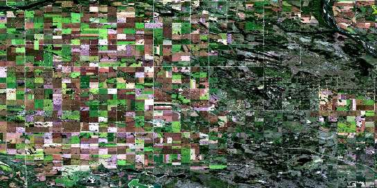 Maidstone Satellite Map 073F03 at 1:50,000 scale - National Topographic System of Canada (NTS) - Orthophoto
