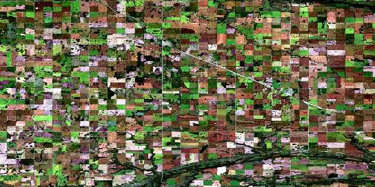 Lashburn Satellite Map 073F04 at 1:50,000 scale - National Topographic System of Canada (NTS) - Orthophoto
