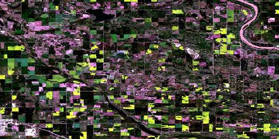Greenstreet Satellite Map 073F05 at 1:50,000 scale - National Topographic System of Canada (NTS) - Orthophoto