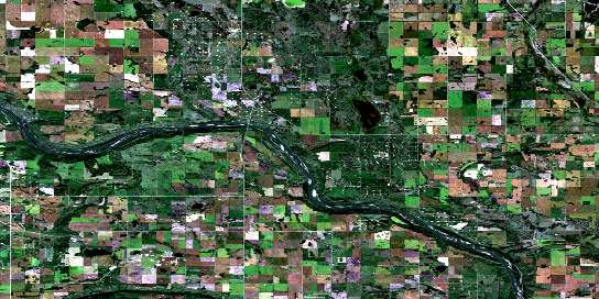 Cleeves Satellite Map 073F06 at 1:50,000 scale - National Topographic System of Canada (NTS) - Orthophoto