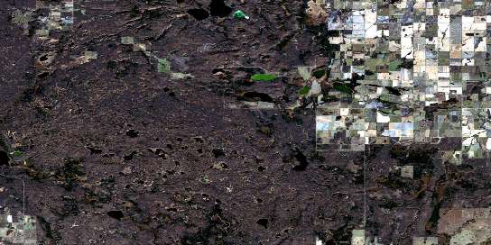 Barthel Satellite Map 073F14 at 1:50,000 scale - National Topographic System of Canada (NTS) - Orthophoto