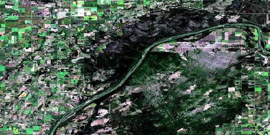 Shellbrook Satellite Map 073G01 at 1:50,000 scale - National Topographic System of Canada (NTS) - Orthophoto