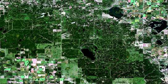 Mistawasis Lake Satellite Map 073G03 at 1:50,000 scale - National Topographic System of Canada (NTS) - Orthophoto