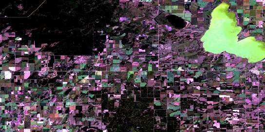 Witchekan Lake Satellite Map 073G05 at 1:50,000 scale - National Topographic System of Canada (NTS) - Orthophoto