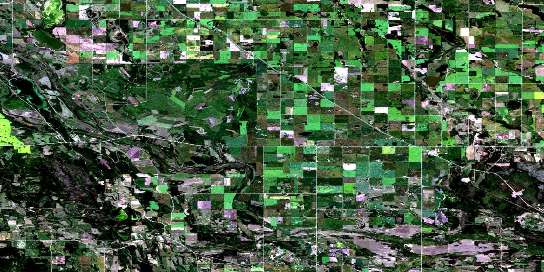Canwood Satellite Map 073G07 at 1:50,000 scale - National Topographic System of Canada (NTS) - Orthophoto
