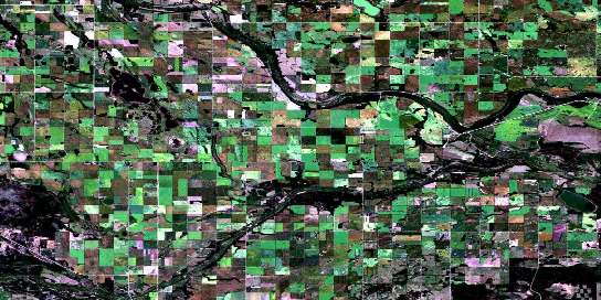 Wild Rose Satellite Map 073G08 at 1:50,000 scale - National Topographic System of Canada (NTS) - Orthophoto