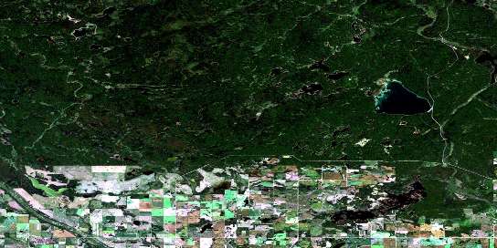 Air photo: Halkett Lake Satellite Image map 073G09 at 1:50,000 Scale