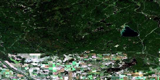 Halkett Lake Satellite Map 073G09 at 1:50,000 scale - National Topographic System of Canada (NTS) - Orthophoto