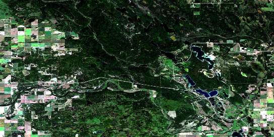 Keg Lake Satellite Map 073G11 at 1:50,000 scale - National Topographic System of Canada (NTS) - Orthophoto