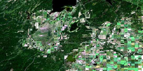 Leoville Satellite Map 073G12 at 1:50,000 scale - National Topographic System of Canada (NTS) - Orthophoto