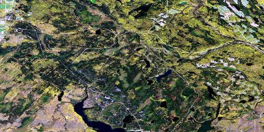 Chitek Satellite Map 073G13 at 1:50,000 scale - National Topographic System of Canada (NTS) - Orthophoto