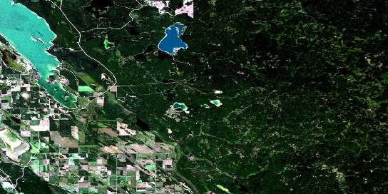 Bodmin Satellite Map 073G15 at 1:50,000 scale - National Topographic System of Canada (NTS) - Orthophoto